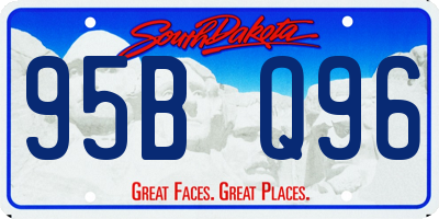 SD license plate 95BQ96