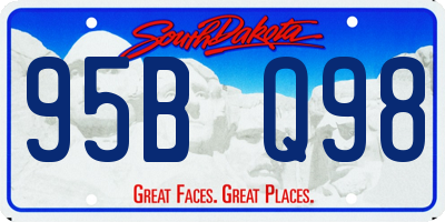 SD license plate 95BQ98