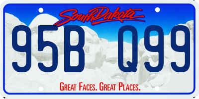 SD license plate 95BQ99