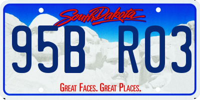 SD license plate 95BR03