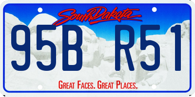 SD license plate 95BR51