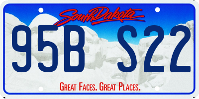 SD license plate 95BS22