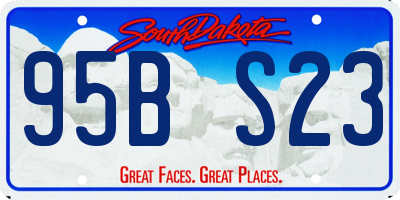 SD license plate 95BS23