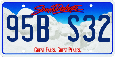 SD license plate 95BS32