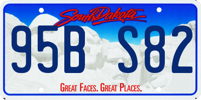 SD license plate 95BS82