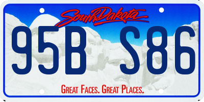 SD license plate 95BS86