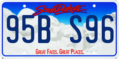 SD license plate 95BS96