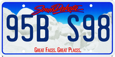 SD license plate 95BS98
