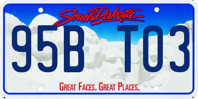 SD license plate 95BT03