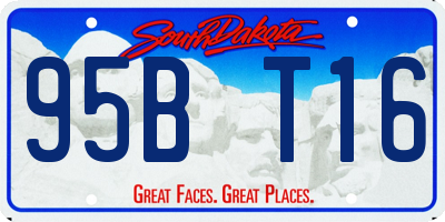SD license plate 95BT16