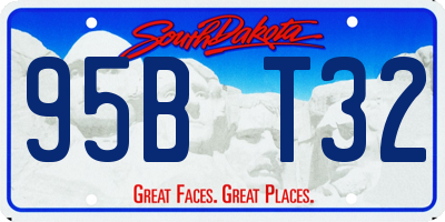SD license plate 95BT32