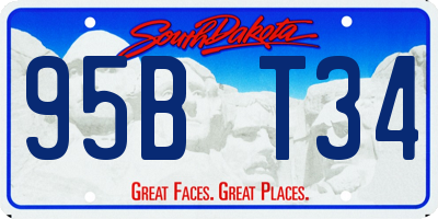 SD license plate 95BT34