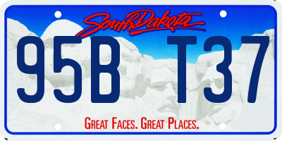 SD license plate 95BT37