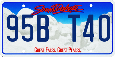 SD license plate 95BT40