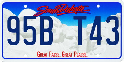 SD license plate 95BT43