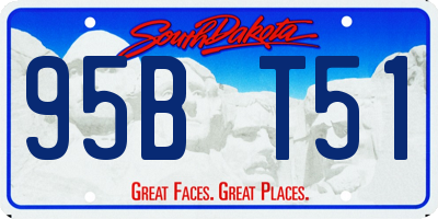 SD license plate 95BT51