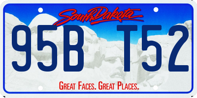 SD license plate 95BT52
