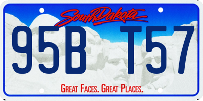 SD license plate 95BT57