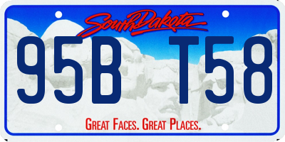 SD license plate 95BT58