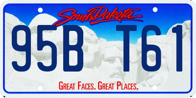 SD license plate 95BT61