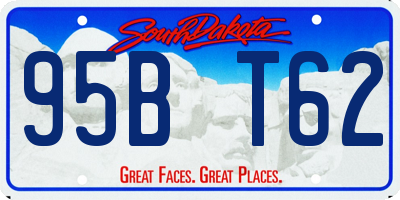SD license plate 95BT62