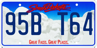 SD license plate 95BT64