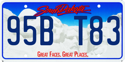 SD license plate 95BT83