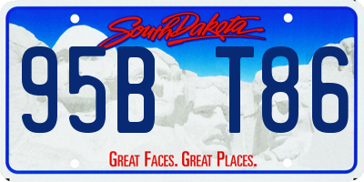 SD license plate 95BT86