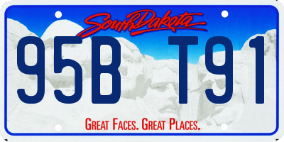 SD license plate 95BT91