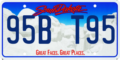 SD license plate 95BT95