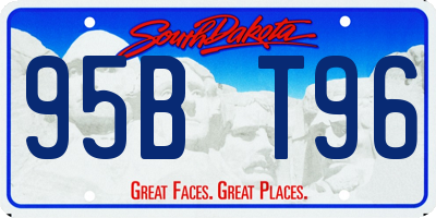 SD license plate 95BT96
