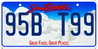 SD license plate 95BT99