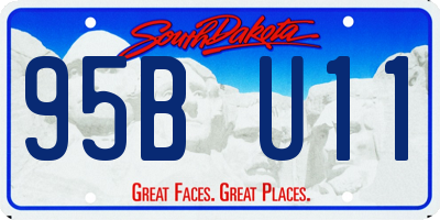 SD license plate 95BU11