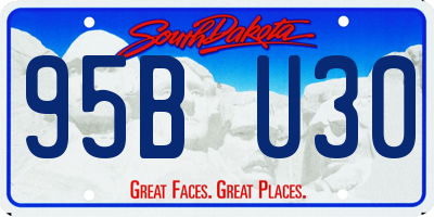 SD license plate 95BU30