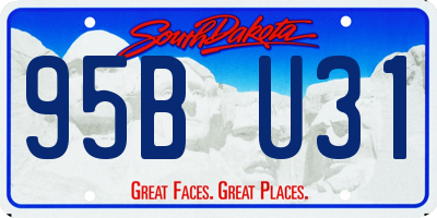 SD license plate 95BU31