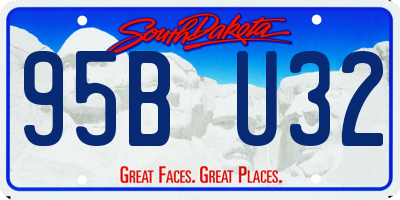 SD license plate 95BU32