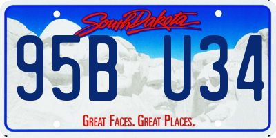 SD license plate 95BU34