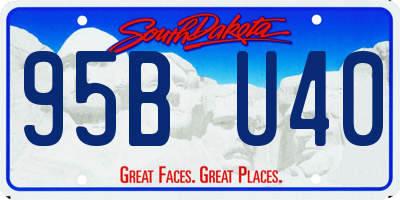 SD license plate 95BU40