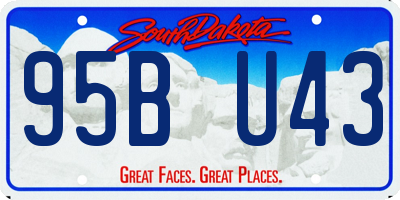 SD license plate 95BU43
