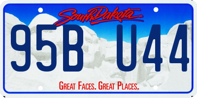 SD license plate 95BU44