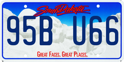 SD license plate 95BU66