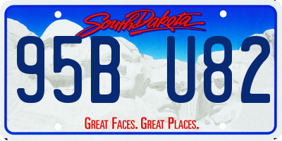 SD license plate 95BU82