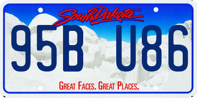 SD license plate 95BU86