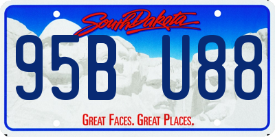 SD license plate 95BU88
