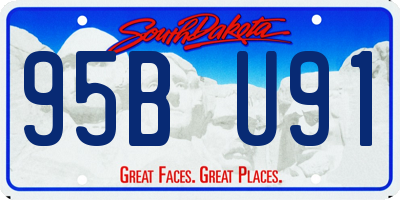 SD license plate 95BU91