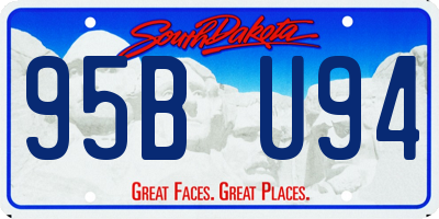 SD license plate 95BU94