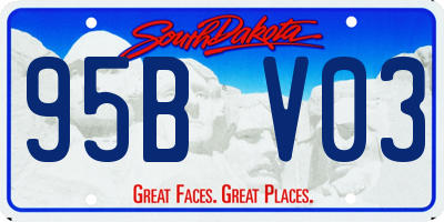 SD license plate 95BV03