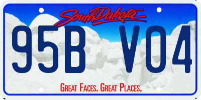 SD license plate 95BV04