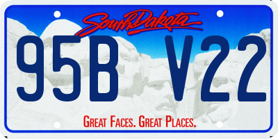 SD license plate 95BV22