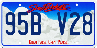 SD license plate 95BV28